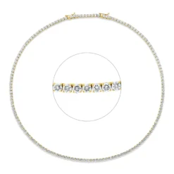 Collier aus 750 Gold Gelbgold 150 Brillanten 12,32ct TW-SI L:45cm