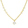 Collier aus 750 Gold Gelbgold 13 Brillanten 0,22ct TW-PI L:40cm