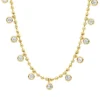 Collier aus 750 Gold Gelbgold 11 Brillanten 0,66ct TW-VSI L:42cm