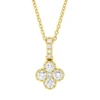 Collier aus 750 Gold Gelbgold 9 Brillanten 0,35ct TW-SI L:45cm