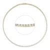 Collier aus 750 Gold Gelbgold 145 Brillanten 10,62ct TW-SI L:42cm 4er-Krappe