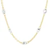 Collier aus 750 Gold Gelbgold 5 Brillanten 0,5ct TW-SI L:44,5cm