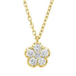 Collier aus 750 Gold Gelbgold 6 Brillanten 0,21ct TW-SI L:45cm