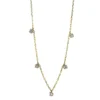 Collier aus 750 Gold Gelbgold 5 Brillanten 0,37ct TW-SI L:40,6cm