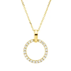 Collier aus 750 Gold Gelbgold 22 Brillanten 0,17ct W-SI L:45cm