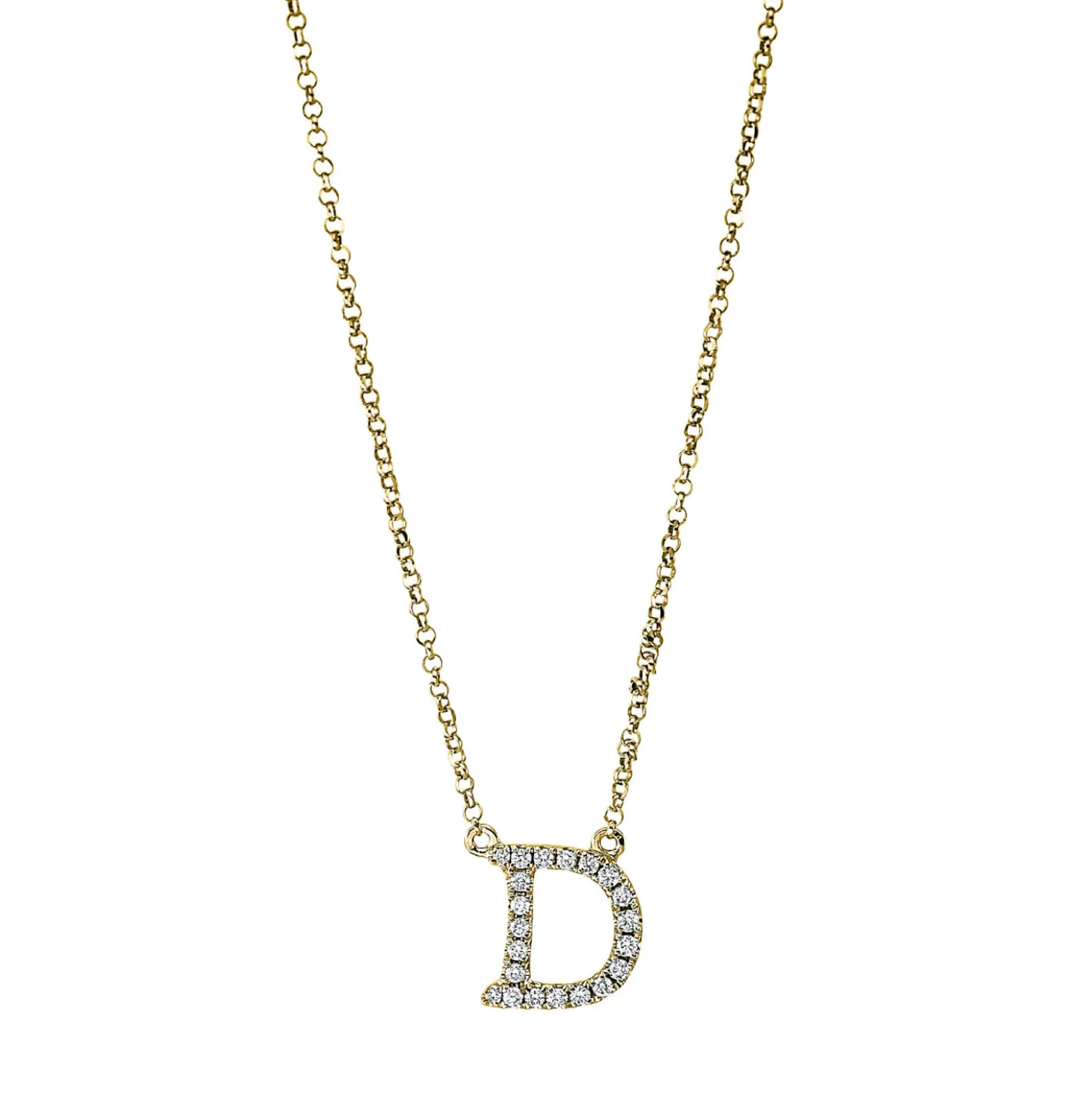 Collier aus 750 Gold Gelbgold 21 Brillanten 0,09ct TW-SI L:43,2cm