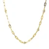 Collier aus 585 Gold Gelbgold 13 Brillanten 0,33ct W-SI L:45cm
