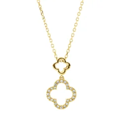Collier aus 750 Gold Gelbgold 24 Diamanten 0,07ct TW-SI L:45cm