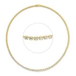Collier aus 585 Gold Gelbgold 39 Diamanten 1,98ct TW-SI L:40,6cm