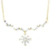 Collier aus 750 Gold Gelbgold 19 Diamanten 0,62ct TW-SI L:42,5cm