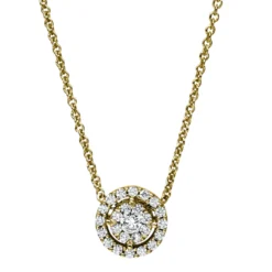 Collier aus 750 Gold Gelbgold 25 Diamanten 0,3ct TW-SI L:45cm