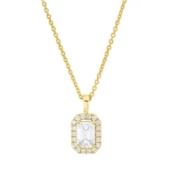 Collier aus 750 Gold Gelbgold 19 Diamanten 0,41ct TW-SI L:45cm 4er-Krappe