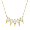 Collier aus 750 Gold Gelbgold 5 Diamanten 0,75ct TW-SI L:45cm Zarge