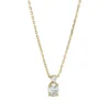 Collier aus 750 Gold Gelbgold 2 Diamanten 0,34ct TW-SI L:45cm