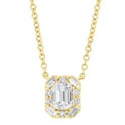 Collier aus 750 Gold Gelbgold 11 Diamanten 0,53ct TW-SI L:45,7cm