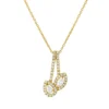Collier aus 750 Gold Gelbgold 46 Diamanten 0,5ct L:45,7cm