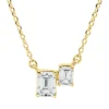 Collier aus 750 Gold Gelbgold 2 Diamanten 0,43ct TW-SI L:45cm