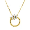 Collier aus 750 Gold gelb/weiß 26 Brillanten 0,12ct W-PI L:45cm