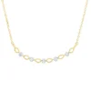 Collier aus 750 Gold gelb/weiß 5 Brillanten 0,05ct TW-SI L:45cm