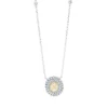 Collier aus 750 Gold gelb/weiß 41 Diamanten 1,02ct L:43cm 4er-Krappe