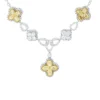 Collier aus 750 Gold gelb/weiß 232 Diamanten 4,87ct TW-PI L:40,6cm