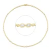 Collier aus 750 Gold gelb/weiß 143 Diamanten 2,98ct TW-SI L:41cm