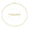 Collier aus 750 Gold gelb/weiß 151 Diamanten 3,23ct TW-SI L:41cm