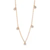 Collier aus 750 Gold Rotgold 5 Brillanten 0,36ct TW-SI L:41cm