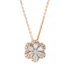 Collier aus 750 Gold Rotgold 37 Diamanten 0,37ct TW-SI L:45cm