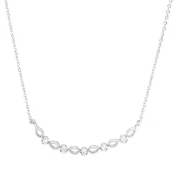 Collier aus 750 Gold Weißgold 5 Brillanten 0,05ct TW-SI L:45cm