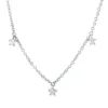 Collier aus 585 Gold Weißgold 9 Brillanten 0,46ct TW-SI L:45,7cm