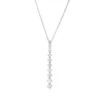 Collier aus 750 Gold Weißgold 10 Brillanten 0,46ct TW-VSI L:45cm