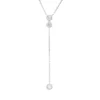 Collier aus 750 Gold Weißgold 3 Brillanten 0,3ct W-SI L:45cm