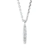 Collier aus 750 Gold Weißgold 7 Brillanten 0,03ct TW-SI L:45cm