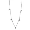 Collier aus 750 Gold Weißgold 5 Brillanten 0,37ct TW-SI L:40,6cm