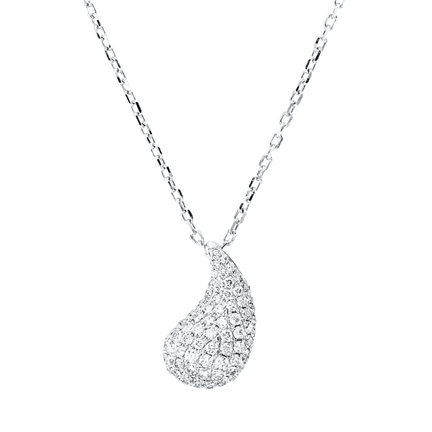 Collier aus 750 Gold Weißgold 101 Brillanten 0,77ct I-SI