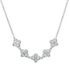 Collier aus 750 Gold Weißgold 25 Brillanten 0,6ct W-SI L:45cm