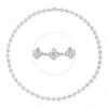 Collier aus 750 Gold Weißgold 265 Brillanten 6,3ct W-SI L:45cm