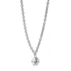 Collier aus 750 Gold Weißgold Brillant 0,15ct TW-SI L:45cm