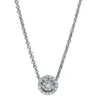 Collier aus 585 Gold Weißgold 24 Brillanten 0,12ct TW-SI L:45cm 4er-Krappe