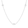 Collier aus 750 Gold Weißgold 10 Brillanten 0,18ct TW-VSI L:50cm