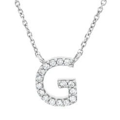 Collier aus 750 Gold Weißgold 16 Brillanten 0,06ct TW-PI L:42cm