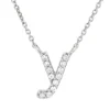 Collier aus 750 Gold Weißgold 12 Brillanten 0,04ct TW-PI L:42cm