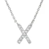 Collier aus 750 Gold Weißgold 13 Brillanten 0,05ct TW-PI L:42cm
