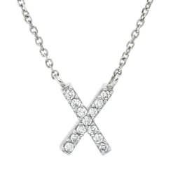 Collier aus 750 Gold Weißgold 13 Brillanten 0,05ct TW-PI L:42cm