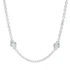 Collier aus 750 Gold Weißgold 10 Brillanten 0,5ct TW-SI L:45,7cm Zarge