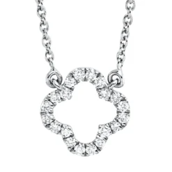 Collier aus 750 Gold Weißgold 20 Brillanten 0,07ct TW-SI L:45,7cm