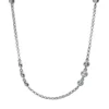 Collier aus 750 Gold Weißgold 24 Brillanten 1,2ct TW-SI L:45,7cm Zarge