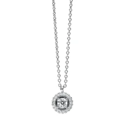 Collier aus 750 Gold Weißgold 19 Brillanten 0,16ct TW-SI L:42cm