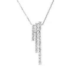 Collier aus 750 Gold Weißgold 27 Brillanten 0,69ct TW-SI L:45,7cm